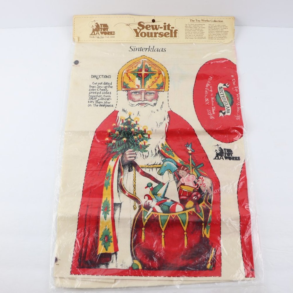 Sew-it-Yourself The Toy Works RARE Vintage 1978 Sinterklaas Pillow Doll Pattern